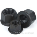 Gred 10 Black Oxide Coating Hexagon Nuts dengan Flange